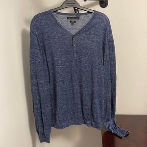 John Varvatos LUXE collection long sleeve Henley